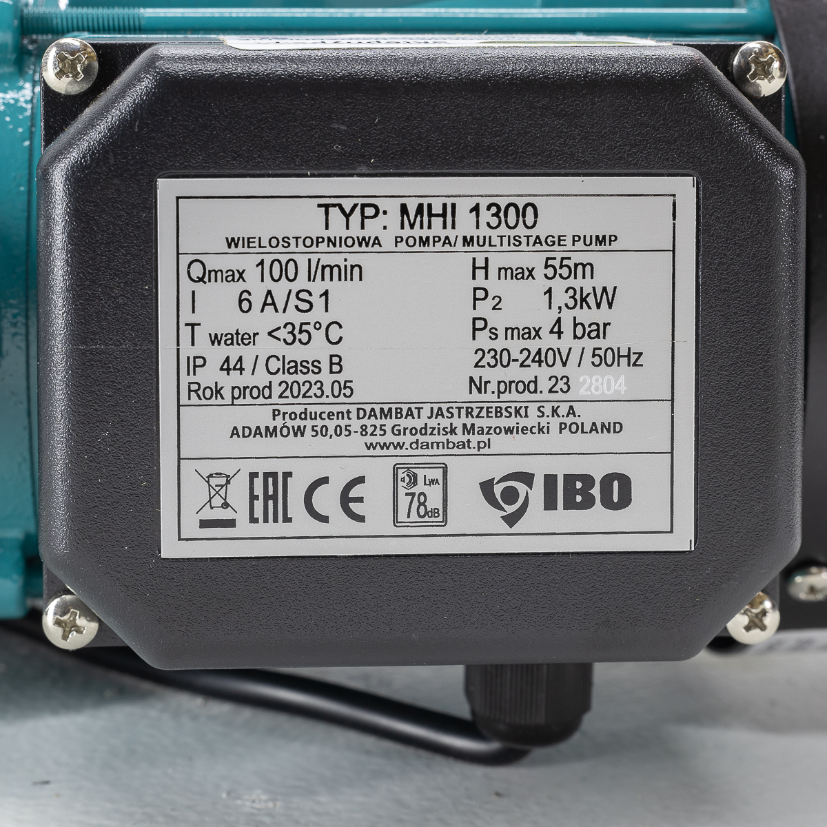 Pompa hydroforowa MHI 1300 MH z osprzętem (1,3kW) 230V Rohtenbach